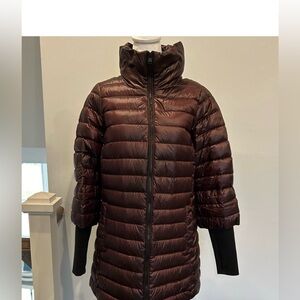 Women's Burgundy Puffer Jacket